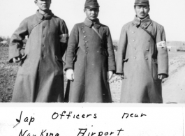 Japanese officers at Nanjing Airport, January 2nd, 1946.