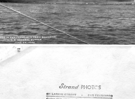 U.S.S. General Butner which took Ehle back to the US, arriving in San Francisco on June 24, 1946.