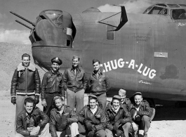 The B-24J bomber "Chug-A-Lug (Junior)," serial #42-73310, and crew in China during WWII.