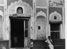 Taj Mahal under maintenance (top), and other buildings (below).  Scenes in India witnessed by American GIs during WWII. For many Americans of that era, with their limited experience traveling, the everyday sights and sounds overseas were new, intriguing, and photo worthy.