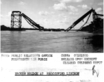 Demolished bridge over the Liujiang river (柳江) at Liuzhou, Guangxi province, in the CBI, destroyed by Chinese troops are they retreated before the Japanese Ichigo Campaign in 1944