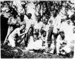 GIs posing for camera in the CBI during WWII.
