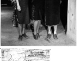 Ms. Leuba and charming friends, Elizabeth May and Ursid May, taken at Christmas 1944, or possible in January 1945. CASC.  Photo provided by Dorothy Yuen Leuba.