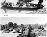 Fishing with cormorants from small boats; Carrying cooking and heating charcoal to town to sell.  In the Chna during WWII.  Photos from E. Jay Curtis.