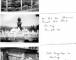 Observatory atop Purple Mountain Park, Nanjing, and Sun Yat-sen Memorial. December 9th, 1945; Sawyers creating planks by hand in Nanjing on December 1, 1945.