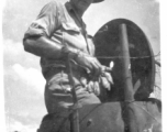 A GI sits in a tank in the CBI.