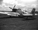 The P-51 fighter, "Mike." C/C Ballew, pilot Hobart. In China during WWII.