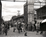 A city gate in Kunming city, Yunnan province, China, during WWII.