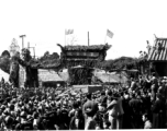 At Kunming. Crowds gather to greet the first convoy to reach China via the Burma Road, on February 4, 1945, during WWII.