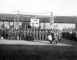 A rally of the Nationalist youth league (or similar) during WWII in Baoshan, Yunnan province, China. 