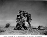 The 16th Combat Camera Unit setting up to photograph Japanese air raid on Kunming. During WWII.