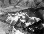 Aerial view of Burma Road construction, during WWII.