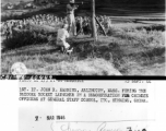 23 September 1944  1st Lt. John R. Manning, Arlington, Mass., firing the bazooka rocket launcher in a demonstration for Chinese officers at General Staff School, ITC, Kunming, China, during WWII.  Photo: T/5 Hendrick