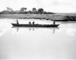 Boat on river in Yunnan, during WWII.