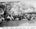 Local people in Burma near the 797th Engineer Forestry Company--A Kachin Christmas celebration on December 25, 1944, in Burma.  During WWII.