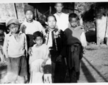 Local people in Burma near the 797th Engineer Forestry Company--Family in Burma.  During WWII.