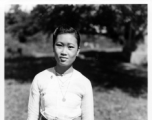 Local people in Burma near the 797th Engineer Forestry Company--a woman.  During WWII.