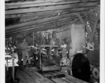 Operations of a lumber mill of the 797th Engineer Forestry Company in Burma.  During WWII.