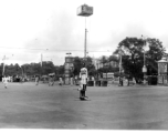 Traffic cop in India during WWII.