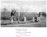 Pilot Richard D. Harris seeing the sights in Prineville, Oregon, during WWII.