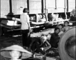 Chinese refugees make do at the train station in Liuzhou during WWII, in the fall of 1944, as the Japanese advanced during the Ichigo campaign.
