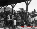 Chinese refugees at the train station in Liuzhou during WWII, in the fall of 1944, as the Japanese advanced during the Ichigo campaign.