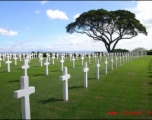 Cross markers at the Manila American Cemetery and Memorial, 2006.  Photo by Dave Dwiggins.