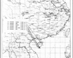 Sea sweep air mission map for May 1944, showing locations near or in China where attacks were made on Japanese by U. S. aircraft.