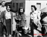 Chinese and Americans Interacting on the street, probably at Yangkai, during WWII.