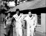 American servicemen pose on the road, probably at Yangkai.