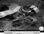 October 2, 1944  Burma Road Engineer camp west of the Salween, showing the river in the background.  Photo by T/5 G. L. Kocourek