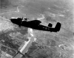 Chinese American Composite Wing (CACW)--1st Bomb Group B-25 #43-4903 after bombing Wuhu.