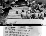 June 23, 1945  Boating and fishing are among the attractions for the recuperating patients at the Convalescent Camp #3 at Kunming, China, the only one of its kind in the China Theater.  Army boats have been provided, as well as home-made airplane tank scooters for the aquatic enjoyment of the patients.  During WWII.  AKA: "Camp Schiel"