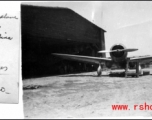 Captured Japanese I97 fighter at Kunming, China, 1943.   Photo from Beverly Hodges.
