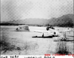 Ruined Japanese Zero at Warazup, Burma, during WWII.