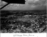 Aerial view of 142nd General Hospital, Calcutta, during WWII, 1945.