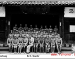 Chinese officers at Lanchung during WWII.  Photo from Ed C. Shaefer.