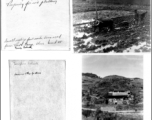 Buffalo plowing near Camp Schiel rest camp, and roadside Buddhist temple north of Kunming. 1945.
