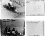 Common daily life near Kunming in 1945--washing vegetables and shining shoes.