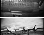 Nose art of a Consolidated C-109 (a modification of the B-24 bomber) "White Angel" in the CBI during WWII. The cockpit window is labeled with a large uppercase "DONNA K." Probably serial #44-49059. A camel icon represents a trip over The Hump.