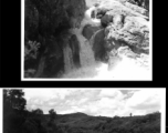A dam and and falls about 8 miles southeast of the Luliang air base area in Yunnan province, China, where the GIs went to swim and relax. During WWII.