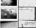 A dam and and falls about 8 miles southeast of the Luliang air base area in Yunnan province, China, where the GIs went to swim and relax. During WWII. Snyder and Kenny.