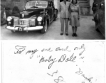 General Eisenhower poses with WAC, Nanjing, China, 1945.