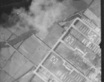 Aerial photograph of a base, possibly American, during WWII.