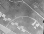 Aerial photograph of a base, possibly Allied, during WWII.