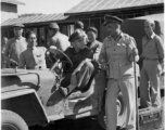 Inspection at a beef slaughterhouse at Yangkai, set up specifically to provide meat for base personnel. During WWII.