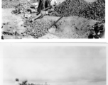 Workers crush and transport rock.  Scenes in India witnessed by American GIs during WWII. For many Americans of that era, with their limited experience traveling, the everyday sights and sounds overseas were new, intriguing, and photo worthy.
