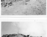 Kid crushes rock (top), and man quarries rock (bottom).  Scenes in India witnessed by American GIs during WWII. For many Americans of that era, with their limited experience traveling, the everyday sights and sounds overseas were new, intriguing, and photo worthy.